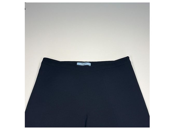 Prada Black Wool Blend Tailored Trousers - view 4