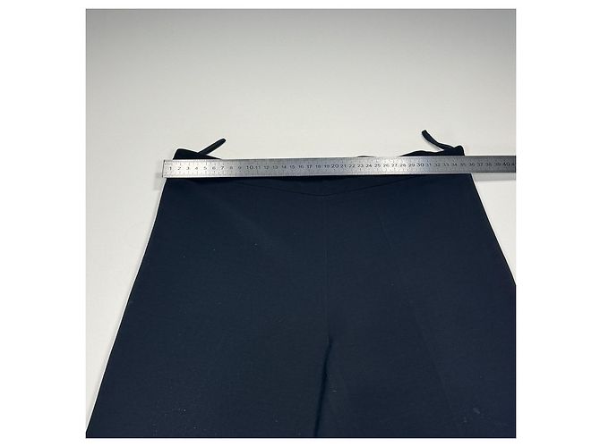 Prada Black Wool Blend Tailored Trousers - view 7