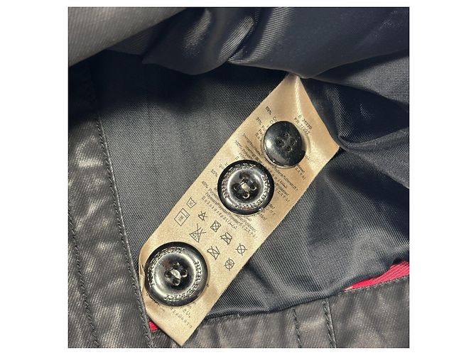 Trench in cotone cerato nero per bambini Burberry con fodera Nova Check - vista 5