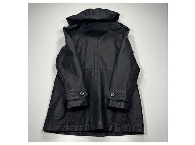Trench in cotone cerato nero per bambini Burberry con fodera Nova Check - vista 7