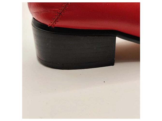 Gucci Mocassini in pelle rossa con morsetto Horsebit Rosso - vista 12