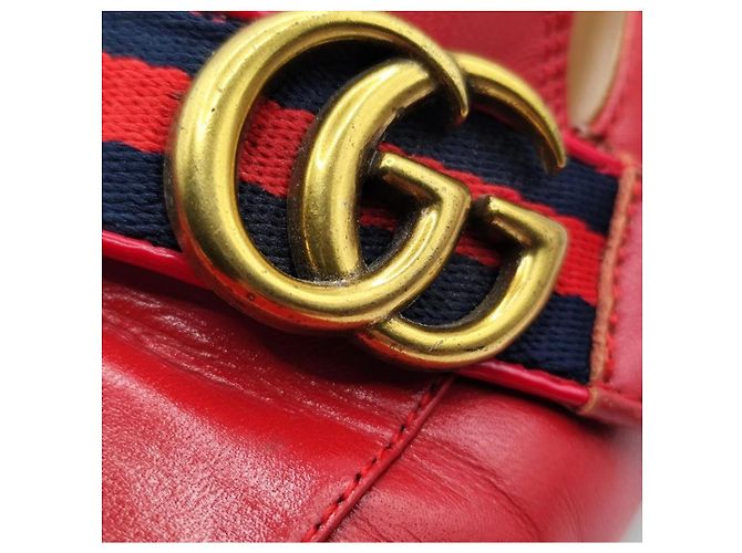 Gucci Mocassini in pelle rossa con morsetto Horsebit Rosso - vista 6