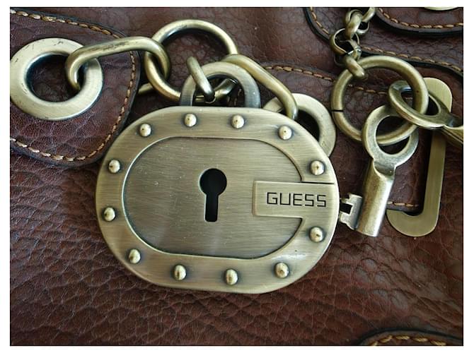 Borsa Guess Satchel Marrone - vista 3