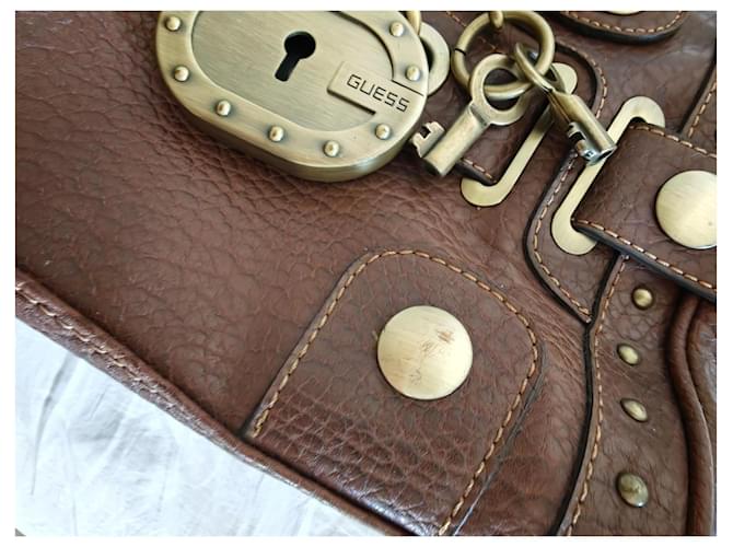 Borsa Guess Satchel Marrone - vista 6