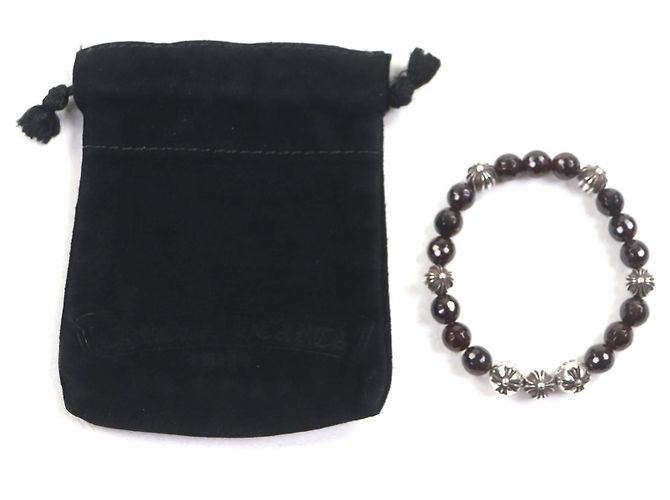 Autre Marque Bracciale Chrome Hearts in argento e granato Marrone - vista 2