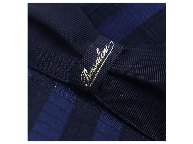 Autre Marque Fedora de algodão Borsalino com fita de logotipo listrada Preto Azul Azul marinho - vista 6