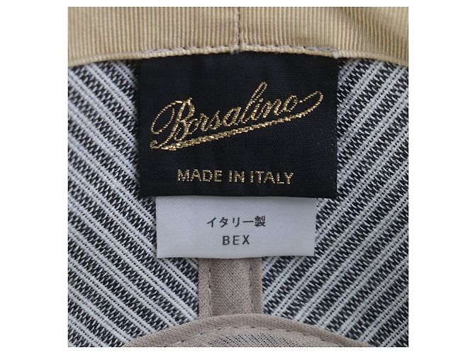 Autre Marque Fedora de algodão Borsalino com fita de logotipo listrada Preto Azul Azul marinho - vista 8