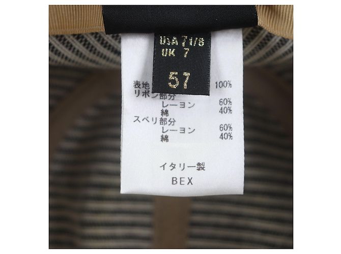 Autre Marque Fedora de algodão Borsalino com fita de logotipo listrada Preto Azul Azul marinho - vista 9