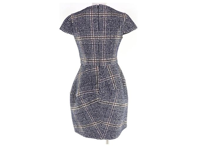 Autre Marque Glen Check Kleid YOKO CHAN Blau Marineblau - Ansicht 3