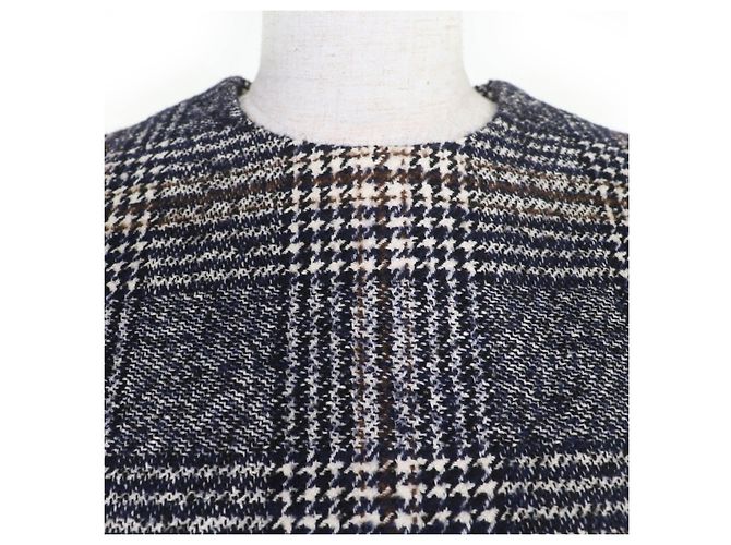 Autre Marque Glen Check Kleid YOKO CHAN Blau Marineblau - Ansicht 4