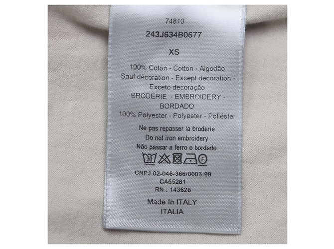 T-shirt a maniche corte in cotone Dior Marrone - vista 7
