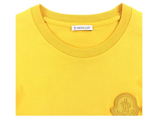 Camiseta de algodón Moncler Amarillo Mostaza - vista 3