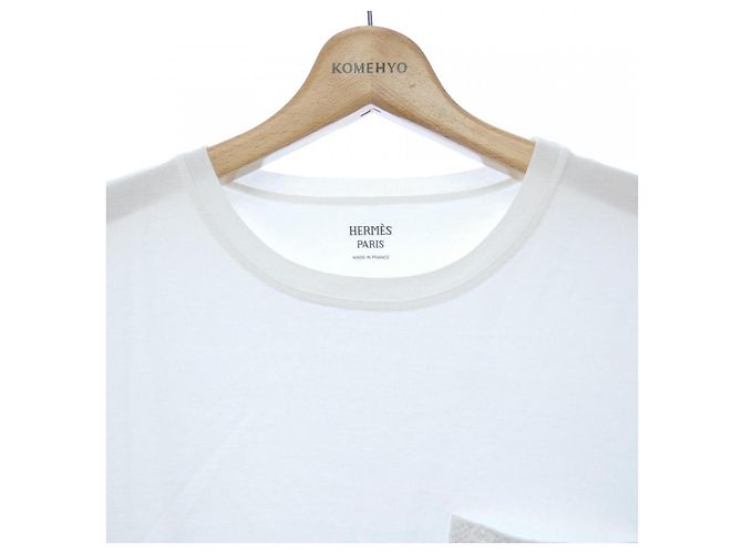 Hermès Camiseta de algodão Hermes Branco - vista 5