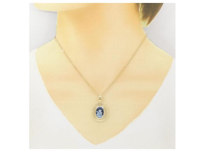 Autre Marque Collana con Cameo in Agata D'oro - vista 6