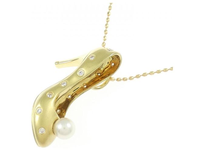 Autre Marque Collana con perle Akoya e diamanti in Au750 D'oro - vista 3