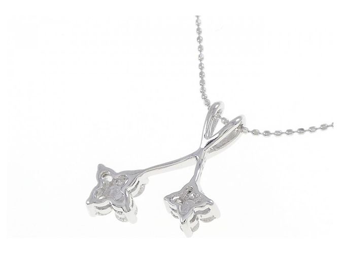 Autre Marque Collana in oro bianco Au750 e diamanti Argento - vista 4