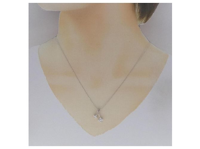 Autre Marque Collana in oro bianco Au750 e diamanti Argento - vista 6