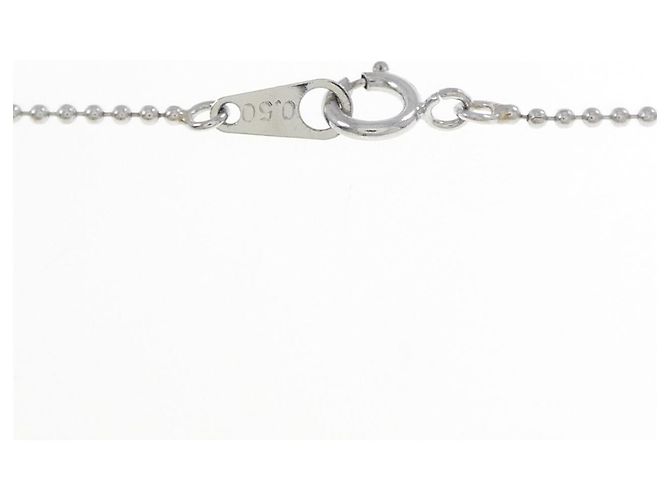 Autre Marque Collana a Croce con Diamanti in Platino Argento - vista 5