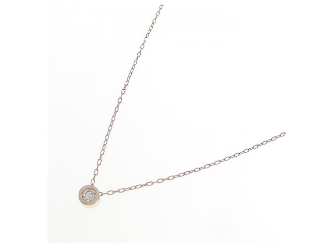 Autre Marque Collana solitario con diamante in oro rosa K10 - vista 2