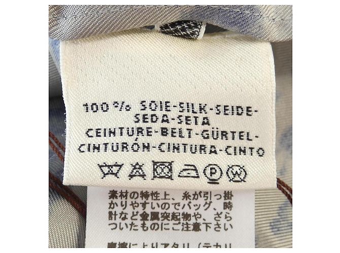 Hermès Vestido de seda Twill Laine Hermes Castaño - vista 3