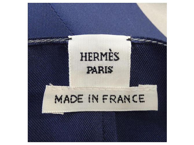 Hermès Vestido de seda Twill Laine Hermes Castaño - vista 4