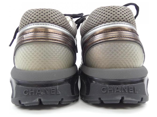 Timeless Sneakers Chanel Marrone Argento Rosso Beige - vista 5