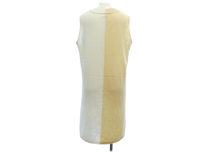 Hermès Twill-Kleid HERMES GRAND TRALALA Beige - Ansicht 2