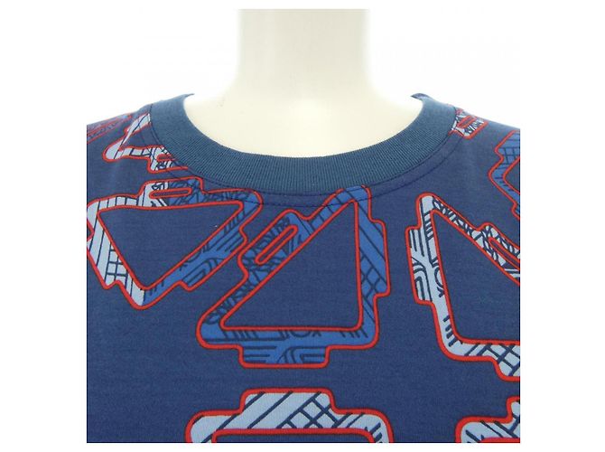 Hermès Camiseta de algodão Hermes Azul - vista 5