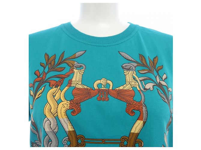 Camiseta de algodón Hermès Cartouche Verde - vista 5