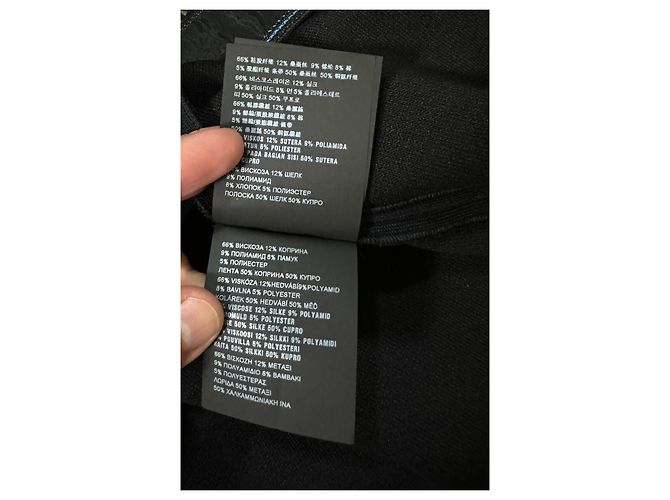 Abito Midi Prada Nero con Pannelli Blu e Cuciture Arancioni Blu chiaro - vista 10