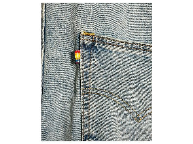 Levi's Pride Collection Salopette Corta in Denim Blu - vista 6