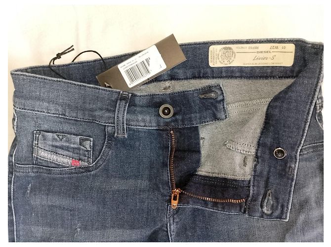 Diesel Livier S vaqueros super slim cintura baja stretch Azul - vista 4