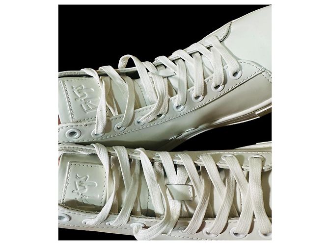 Autre Marque Eytys Kibo Sneakers Alte in Pelle Bianca Bianco - vista 3