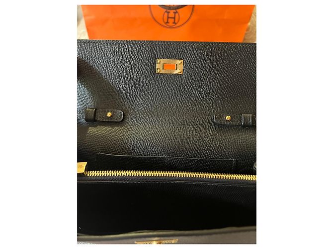 Hermès Kelly To Go Clutch in Vitello Epsom Nero - vista 15