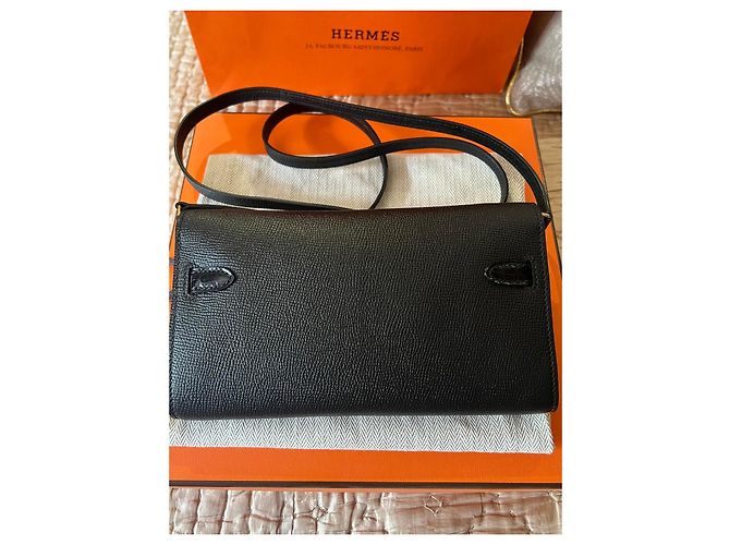 Hermès Kelly To Go Clutch in Vitello Epsom Nero - vista 3