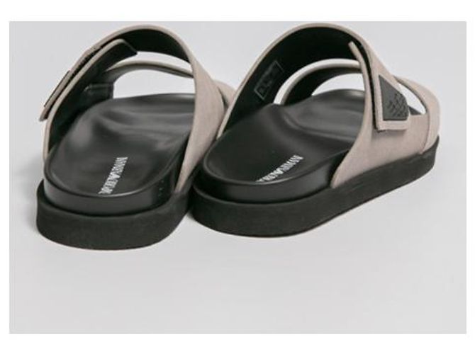 Sandali Emporio Armani in camoscio beige da uomo - vista 6