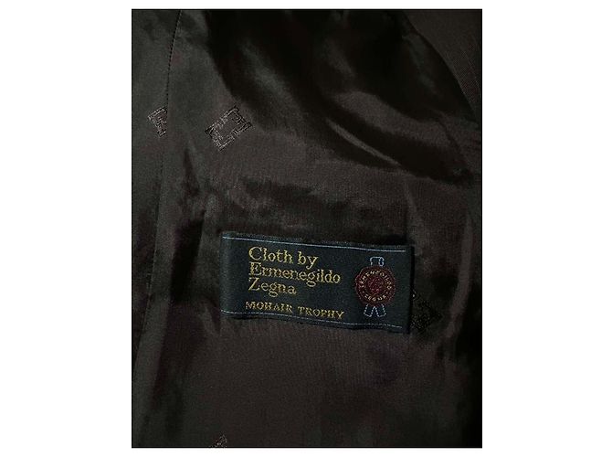 Blazer Escada Margaretha Ley de Lana y Mohair Raya Diplomática Castaño - vista 6