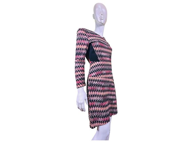 Missoni Vestido estampado zigzag Castaño Negro Rosa Beige - vista 2