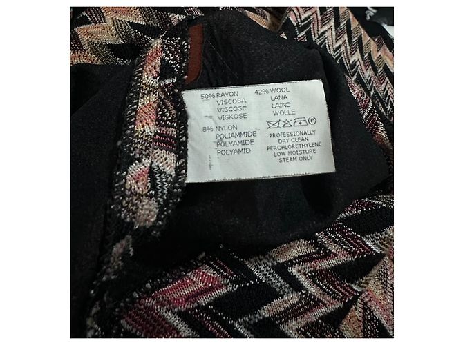 Missoni Vestido estampado zigzag Castaño Negro Rosa Beige - vista 5