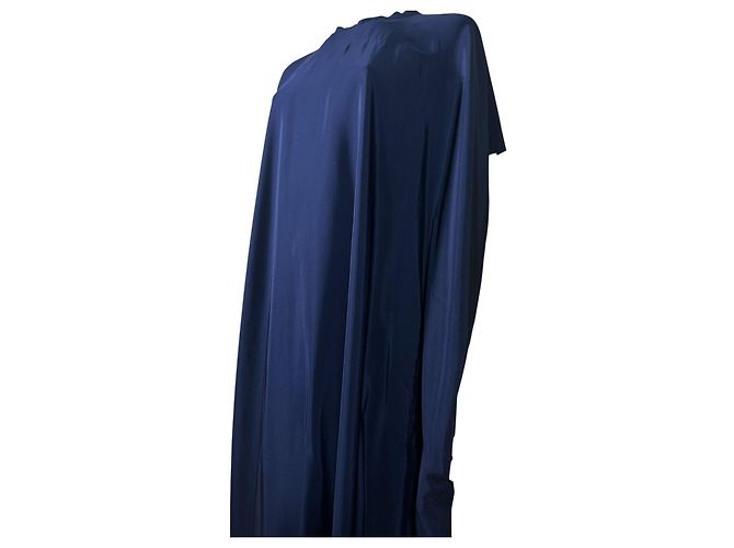 Autre Marque Sophie D'Hoore Seidenkleid Navy Dunkelblau - Ansicht 4