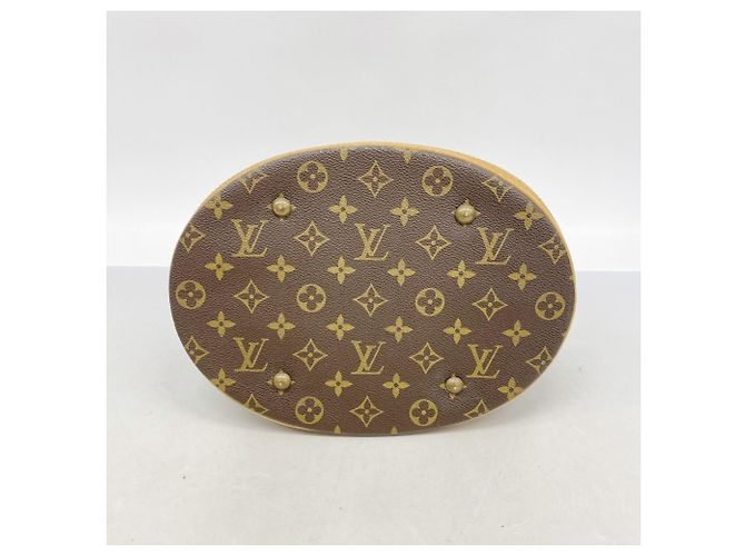 Borsa Tote Louis Vuitton Monogram Bucket GM Marrone - vista 3
