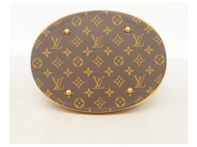 Borsa Tote Louis Vuitton Monogram Bucket GM Marrone - vista 3