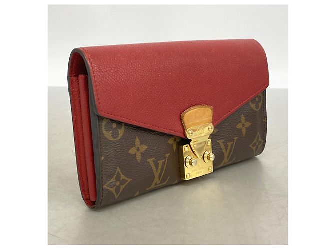 Louis Vuitton Monogram Portefeuille Pallas Long Wallet Castaño Fucsia - vista 2
