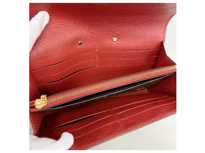 Louis Vuitton Monogram Portefeuille Pallas Long Wallet Castaño Fucsia - vista 3