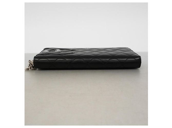 Cartera larga de piel de cordero Cambon Chanel Negro - vista 2