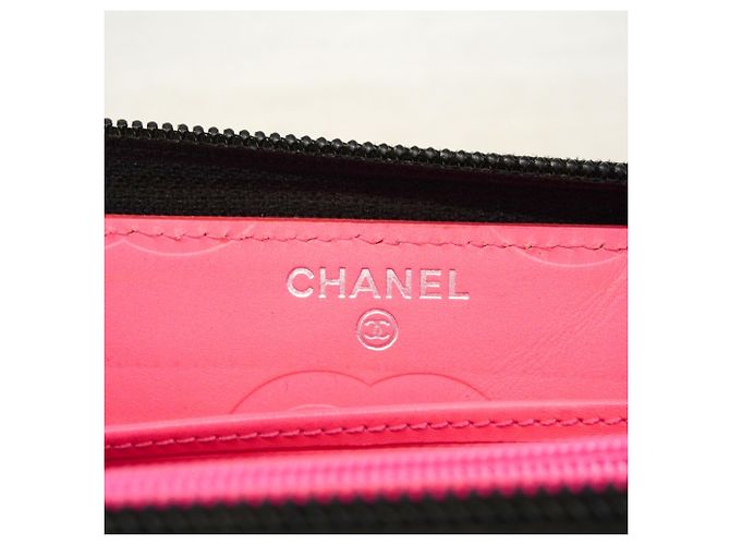 Cartera larga de piel de cordero Cambon Chanel Negro - vista 4