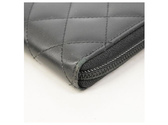 Cartera larga de piel de cordero Cambon Chanel Negro - vista 5