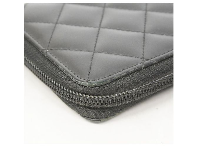 Cartera larga de piel de cordero Cambon Chanel Negro - vista 7