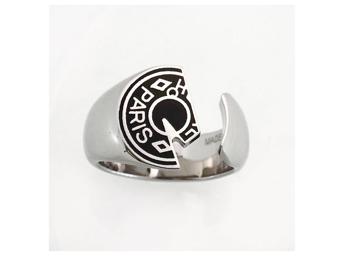 Ring Hermès Anello Carousel Hermes Nero Argento - vista 2