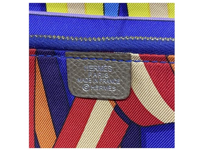 Hermès Azap Long Wallet aus Epsom-Leder Taupe - Ansicht 4